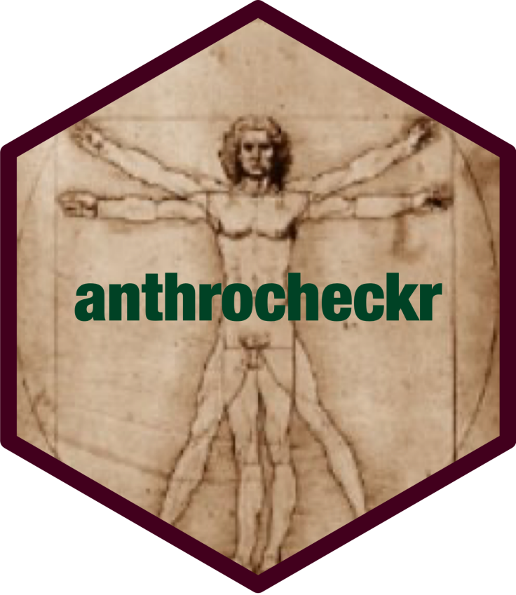 anthrocheckr hex sticker